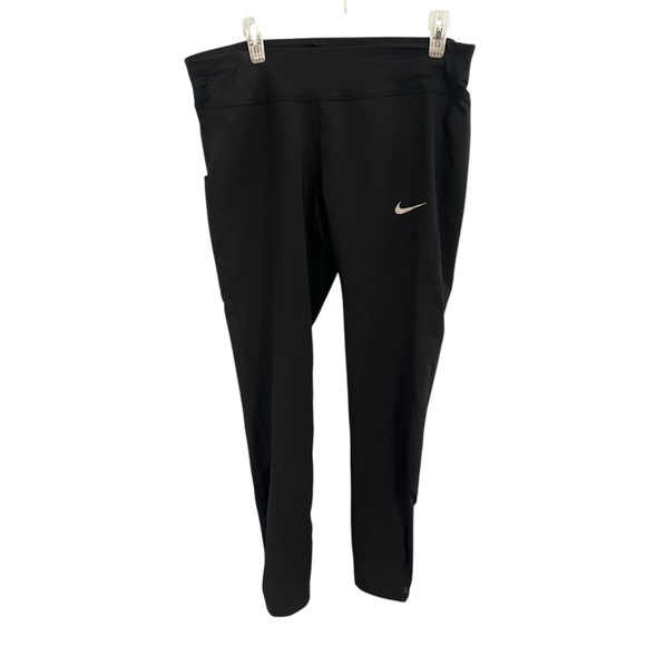 Nike Tight Fit Running Black Leggings - Picture 1 of 9